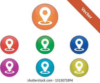 location address icon color vertor illustration -eps10