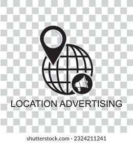 location advertising icon , marketing icon