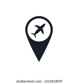 Location airplane icon