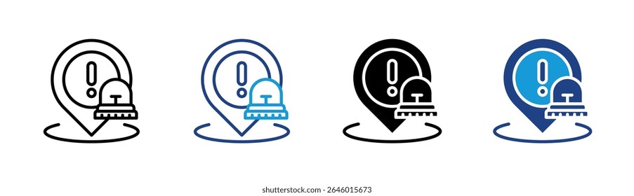 Elemento de icono de alerta de Locación para diseño
