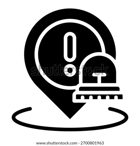 Location Alert Icon Element For Design
