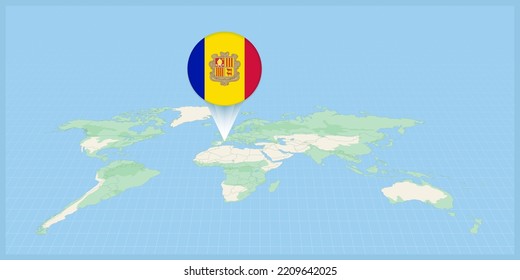 Location Andorra On World Map Marked Stock Vector Royalty Free   Location Andorra On World Map 260nw 2209642025 