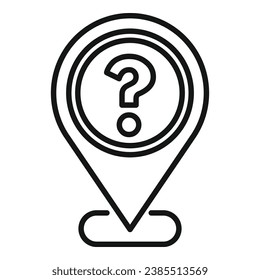 Location anonymous icon outline vector. Mark user person. Agent work