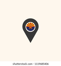 Location Arizona silhouette vector illustration