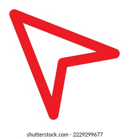 Location Arrow icon. Gps arrow - pointer, vector illustration.