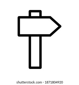 location arrow road sign vector