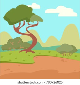 location, background, nature, spring, vector, flat, background for illustration