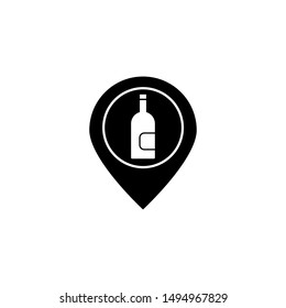location bar icon with beer and wine drawing