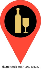 Barra de ubicación, ilustración, vector, sobre un fondo blanco.