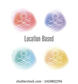 LOCATION BASED AND ILLUSTRATION ICON CONCEPT 