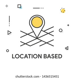 LOCATION BASED AND ILLUSTRATION ICON CONCEPT