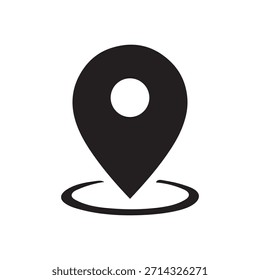 Locación negro icono arte Vector diseño fondo blanco .