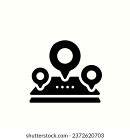 icono negro de ubicación, icono aislado en fondo claro, perfecto para sitio web, blog, logotipo, diseño gráfico, medios sociales, interfaz de usuario, aplicación móvil