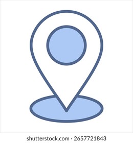 Ilustración vectorial de icono azul de Locación