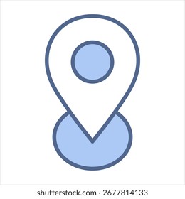Location Blue Icon Vector Illustration