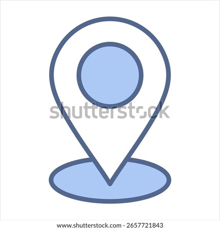 Location Blue Icon Vector Illustration