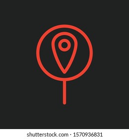 location board icon isolated on abstract background
