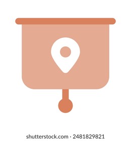 Location Board Vektorgrafik Design isoliert auf weißem Hintergrund