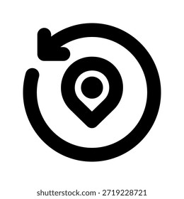 Icono de Locación en negrita. El ícono se puede utilizar para Sitios web, Plantillas impresas, Plantillas de presentación, ilustraciones, etc.