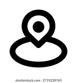 Icono de Locación en negrita. El ícono se puede utilizar para Sitios web, Plantillas impresas, Plantillas de presentación, ilustraciones, etc.
