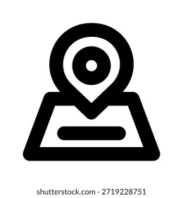 Location bold icon. The icon can be used for websites, print templates, presentation templates, illustrations, etc.