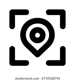 Location bold icon. The icon can be used for websites, print templates, presentation templates, illustrations, etc.