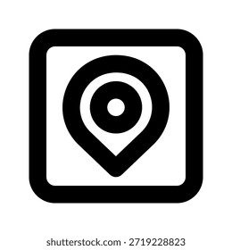 Location bold icon. The icon can be used for websites, print templates, presentation templates, illustrations, etc.