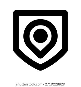 Icono de Locación en negrita. El ícono se puede utilizar para Sitios web, Plantillas impresas, Plantillas de presentación, ilustraciones, etc.