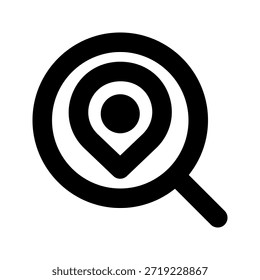 Fettformatiertes Symbol für Position. Das Symbol kann für Websites, Druckvorlagen, Präsentationsvorlagen, Illustrationen usw. verwendet werden.