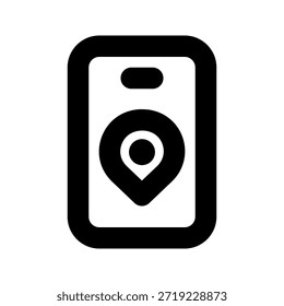 Ícone de negrito do local. O ícone pode ser usado para sites, modelos de impressão, modelos de apresentação, ilustrações, etc.