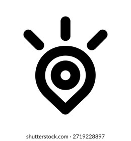 Icono de Locación en negrita. El ícono se puede utilizar para Sitios web, Plantillas impresas, Plantillas de presentación, ilustraciones, etc.
