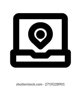 Location bold icon. The icon can be used for websites, print templates, presentation templates, illustrations, etc.