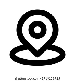 Location bold icon. The icon can be used for websites, print templates, presentation templates, illustrations, etc.