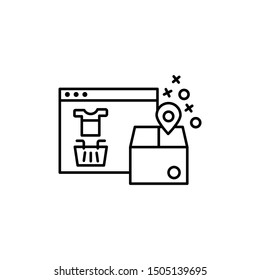 Location box icon. Element of online shopping icon