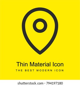Location bright yellow material minimal icon or logo design