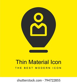Location bright yellow material minimal icon or logo design