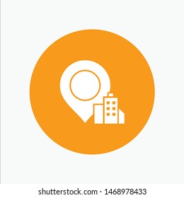 Location, Building, Hotel. Vector Icon Template background