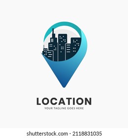 Location and building logos. location marker symbol