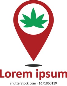 Diseño de vectores con logotipo de cannabis