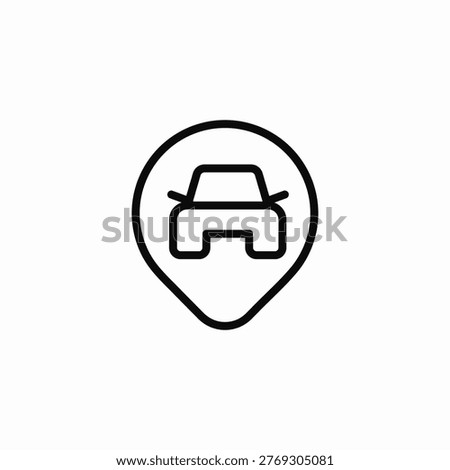 location car icon sign vector
