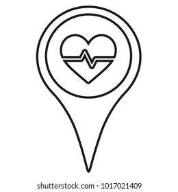 location cardiogram icon