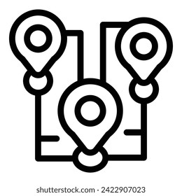 Location care animal icon outline vector. Collar canine. Lost finder park