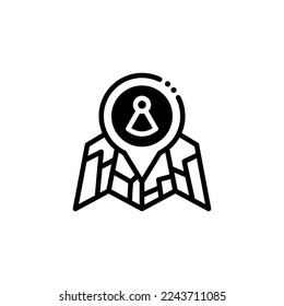 icono de carnaval de ubicación. ilustración vectorial
