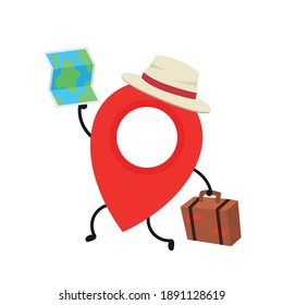 Diseño de caracteres de ubicación. Vector de símbolo de ubicación.