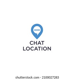 Location chat logo design template