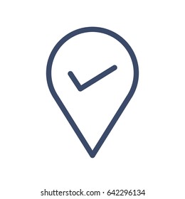 Location Check icon Vector Illustration