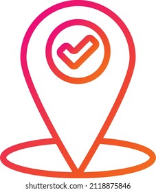 Design-Illustration für Vektorsymbol-Standortüberprüfung