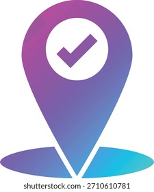 Ilustração de design de ícone de vetor de verificação de localização