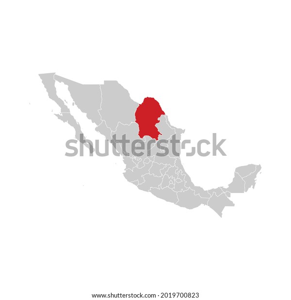 Location Coahuila Mexico Map Vector Stock Vector (Royalty Free ...