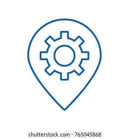 Location cogwheel icon